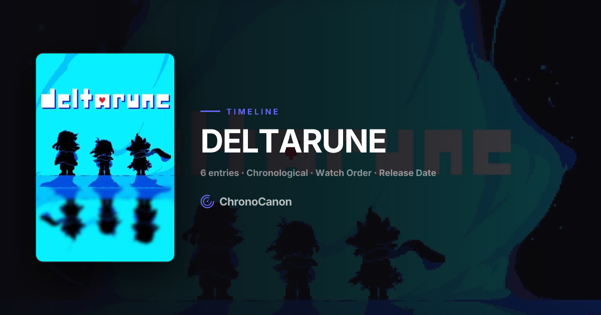 Deltarune Play Order and Timeline (2026) | ChronoCanon